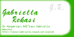 gabriella rekasi business card